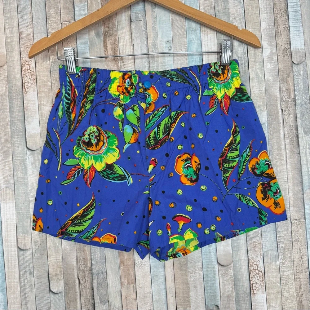 Versace Mare XS Vintage 90s Colorful Floral Shorts Swim Trunks Beach 3.5” Inseam